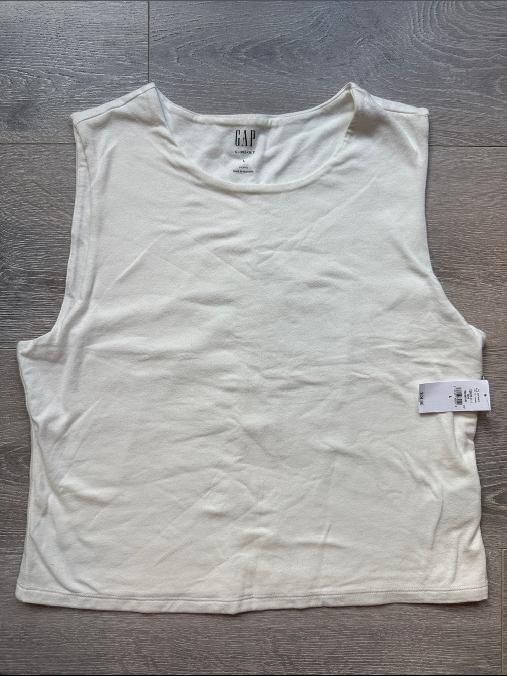 GAP Crewneck Tank Top Cream/off white- Womens Large